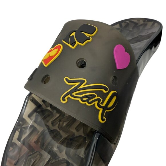 Karl Lagerfeld Paris Thea Jelly Translucent Pool Slides Sandals Women's Size 9 - Picture 8 of 12